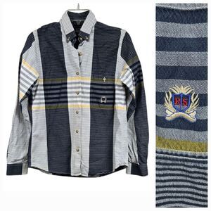 Rough Stock Panhandle Slim Striped Boys XL 18 Western Cowboy Shirt Long Sleeve